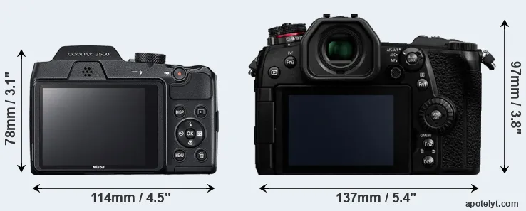 Comparison B500 or G9 rear