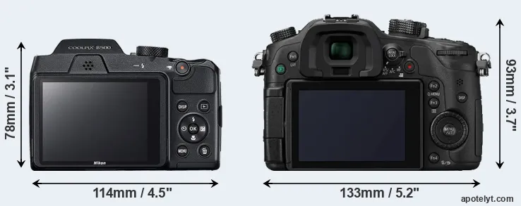 Comparison B500 or GH4 rear