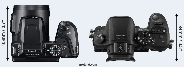 Compare B500 versus GH4 top