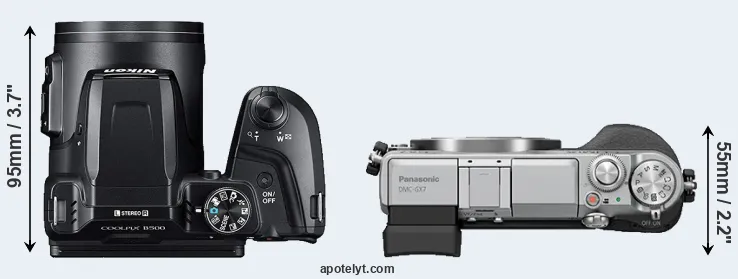 Compare B500 versus GX7 top