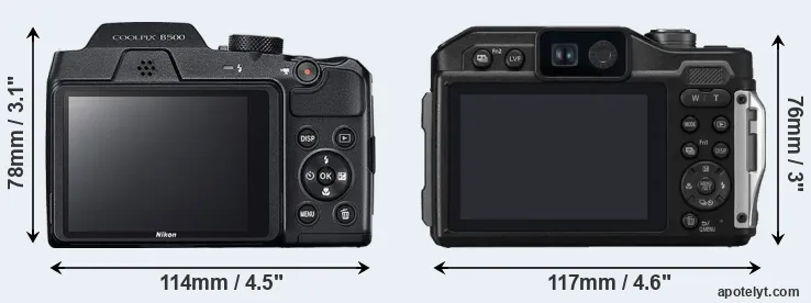 Comparison B500 or TS7 rear