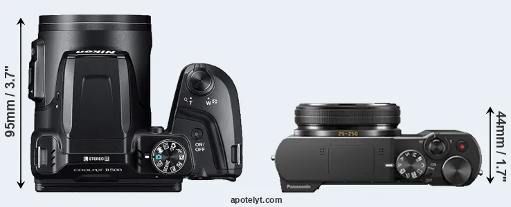 Compare B500 versus TZ100 top