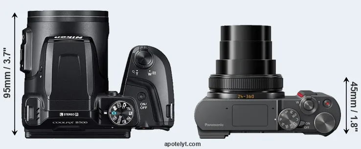 Compare B500 versus TZ200 top