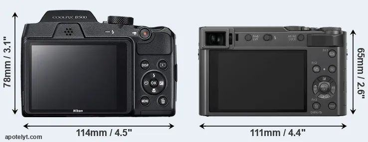 Comparison B500 or ZS200 rear