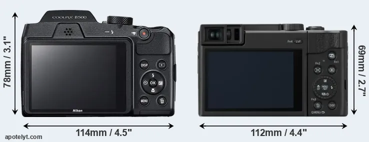 Comparison B500 or ZS80 rear