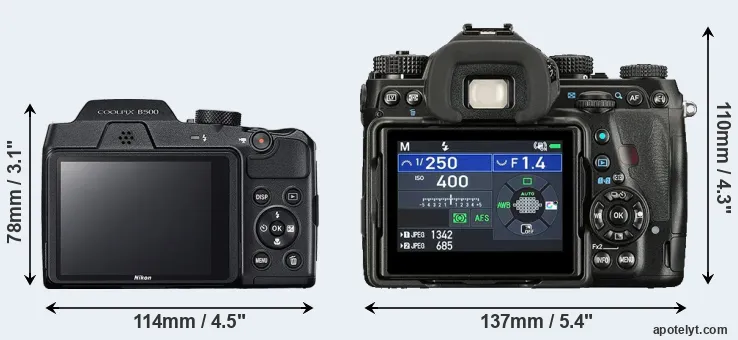 Comparison B500 or K-1 II rear