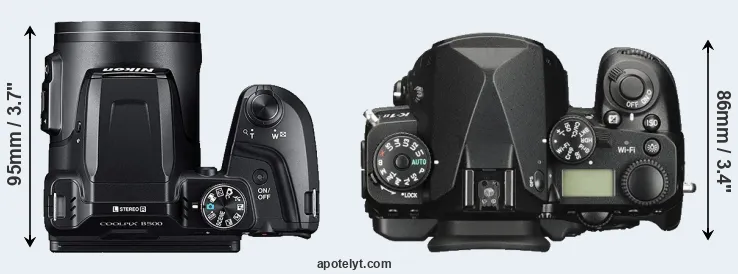 Compare B500 versus K-1 II top