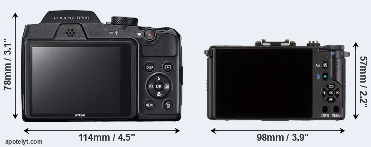 Comparison B500 or Pentax Q rear