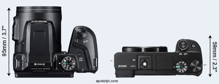 Compare B500 versus A6100 top