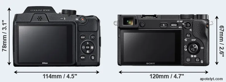 Comparison B500 or A6300 rear