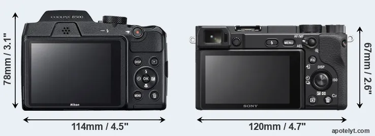 Comparison B500 or A6400 rear