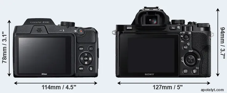 Comparison B500 or A7R rear