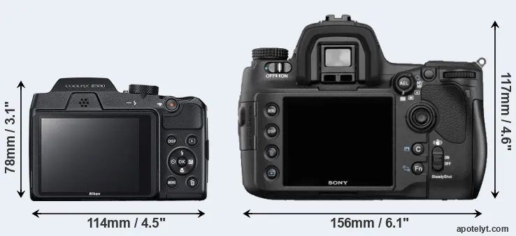 Comparison B500 or A850 rear