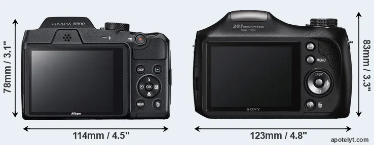 Comparison B500 or H200 rear