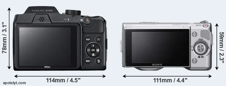 Comparison B500 or NEX-5 rear