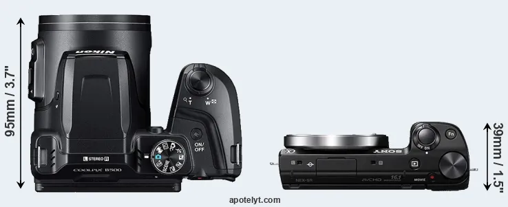 Compare B500 versus NEX-5R top