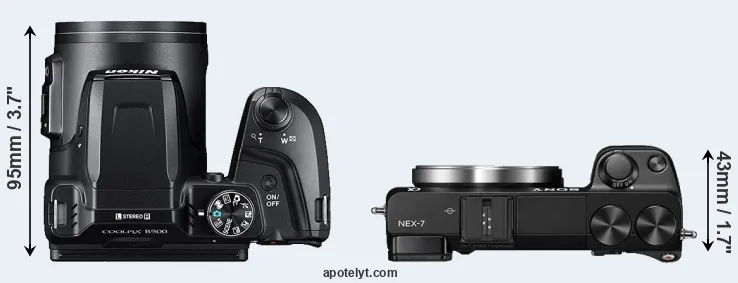 Compare B500 versus NEX-7 top