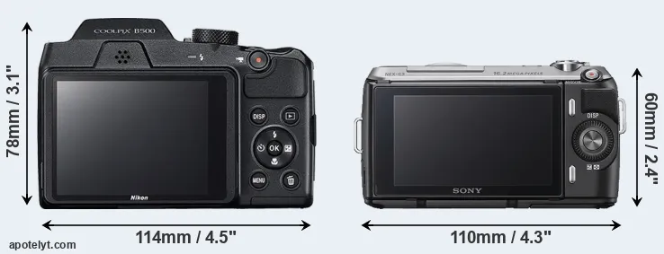 Comparison B500 or NEX-C3 rear