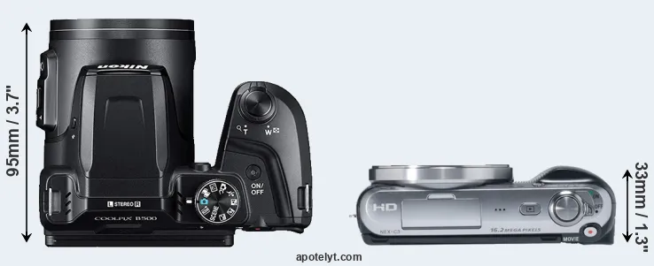 Compare B500 versus NEX-C3 top