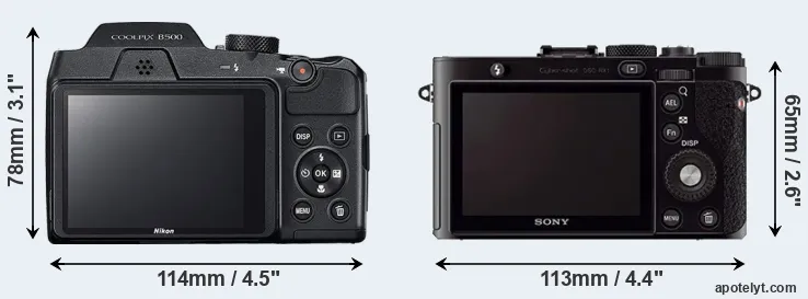 Comparison B500 or RX1 rear
