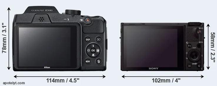 Comparison B500 or RX100 III rear