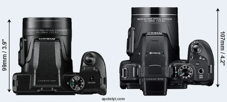 Compare B600 versus B700 top