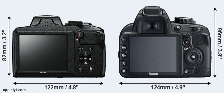 Comparison B600 or D3100 rear