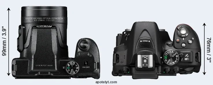 Compare B600 versus D5300 top