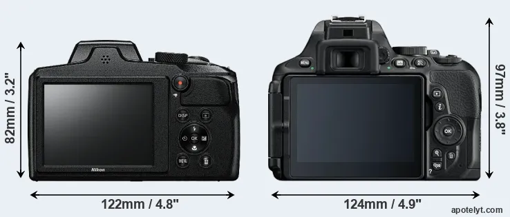 Comparison B600 or D5600 rear