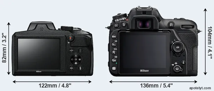 Comparison B600 or D7500 rear