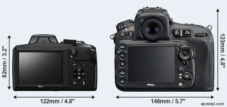 Comparison B600 or D810 rear