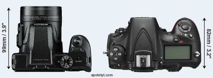 Compare B600 versus D810 top