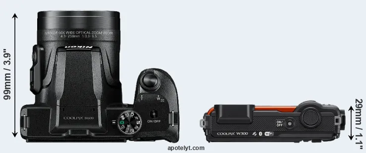 Compare B600 versus W300 top