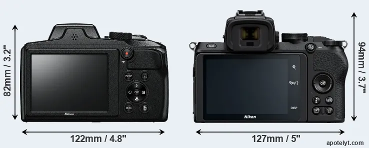 Comparison B600 or Z50 rear