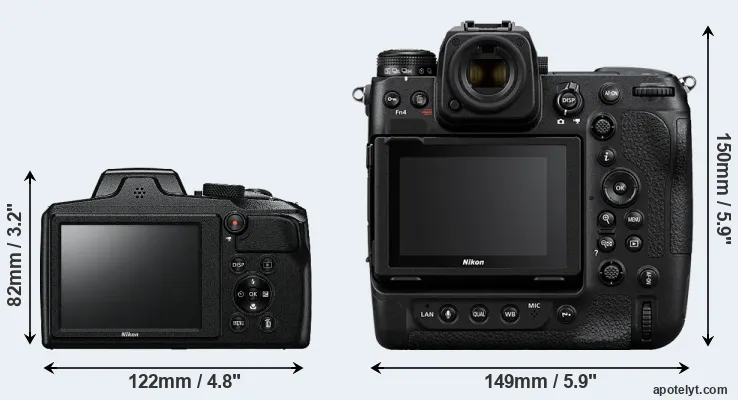 Comparison B600 or Z9 rear