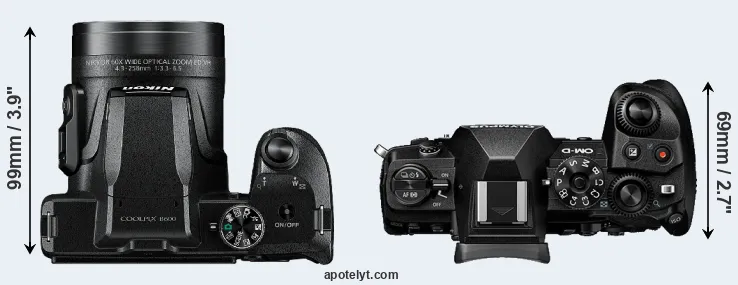 Compare B600 versus E-M1 III top
