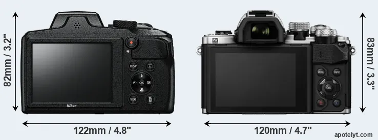 Comparison B600 or E-M10 II rear
