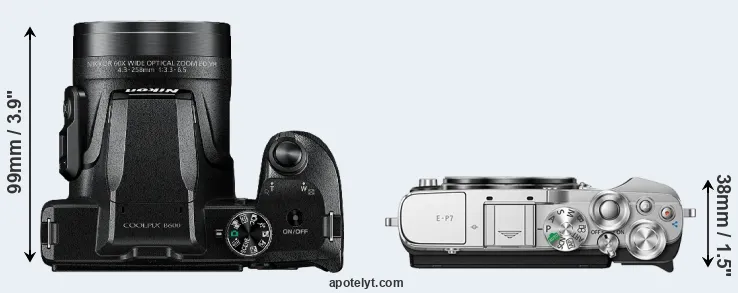 Compare B600 versus E-P7 top