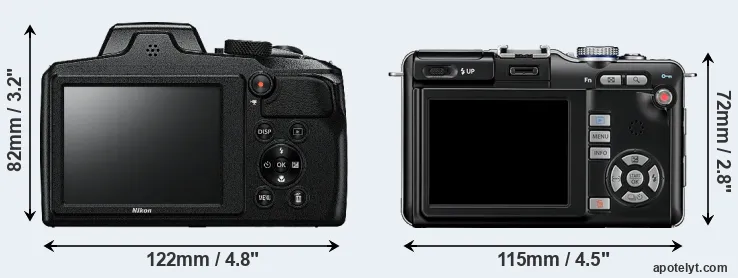 Comparison B600 or E-PL1 rear