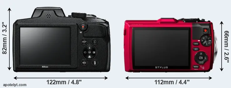 Comparison B600 or TG-4 rear