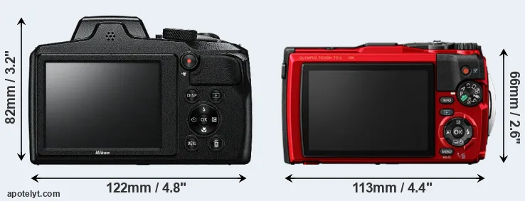 Comparison B600 or TG-6 rear