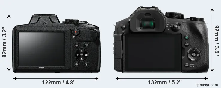 Comparison B600 or FZ300 rear