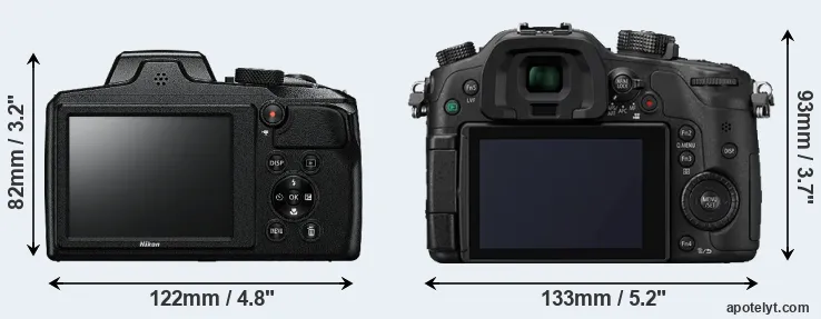 Comparison B600 or GH4 rear