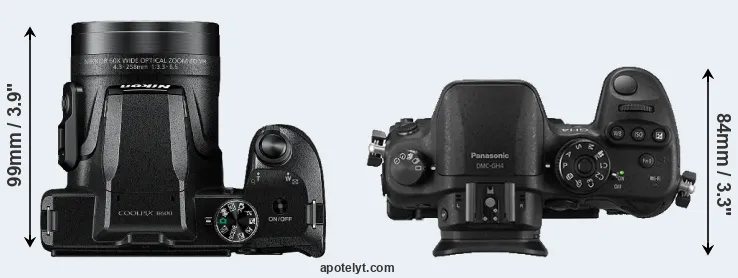 Compare B600 versus GH4 top