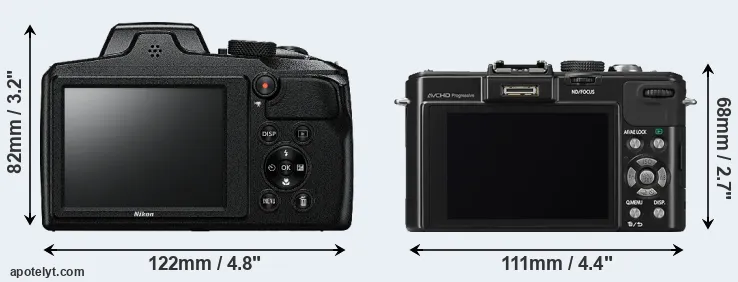 Comparison B600 or LX7 rear