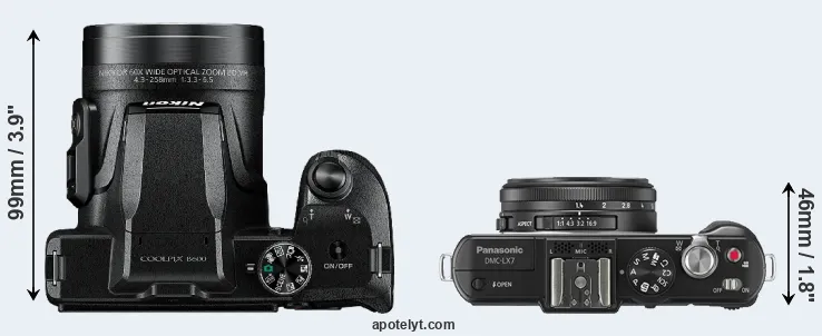 Compare B600 versus LX7 top