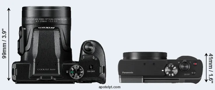 Compare B600 versus TZ90 top