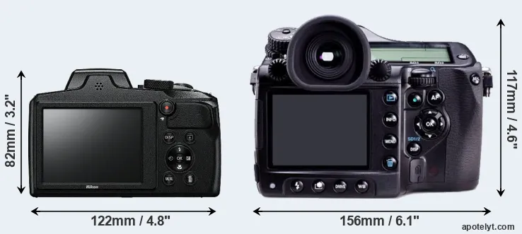 Comparison B600 or 645D rear