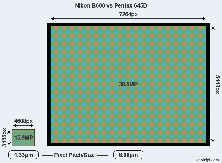 B600 versus 645D MP