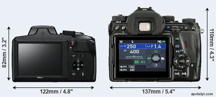 Comparison B600 or K-1 II rear